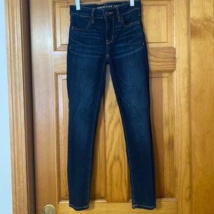 American Eagle NE(X)T LEVEL STRETCH JEANS, SIZE 0